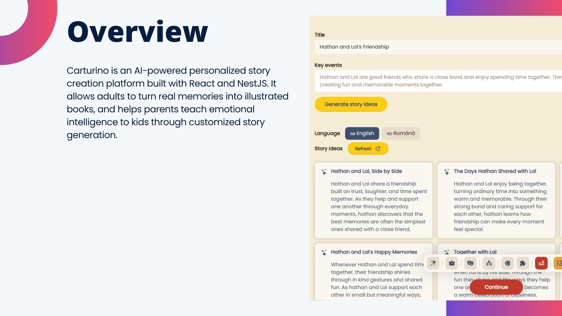 Story Creation Wizard